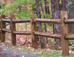Sample Split Rail Wooden  Fence